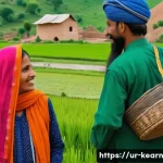 Home 22 여행 중 확장 가능한 학습 경험 만들기 - A vibrant scene of a traveler engaging warmly with local villagers in rural South Punjab, Pakistan, ...