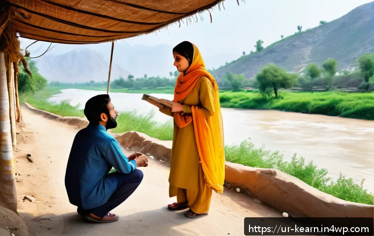 여행 중 부모와 자녀의 학습 파트너십 - A warm and vibrant family scene during a road trip in Pakistan, featuring parents and two children e...