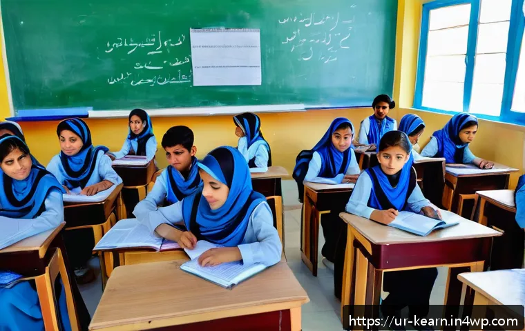 학생 주도의 학습 중심 여행 아이디어 - A vibrant classroom scene in a modern Pakistani school setting, featuring diverse Urdu-speaking stud...
